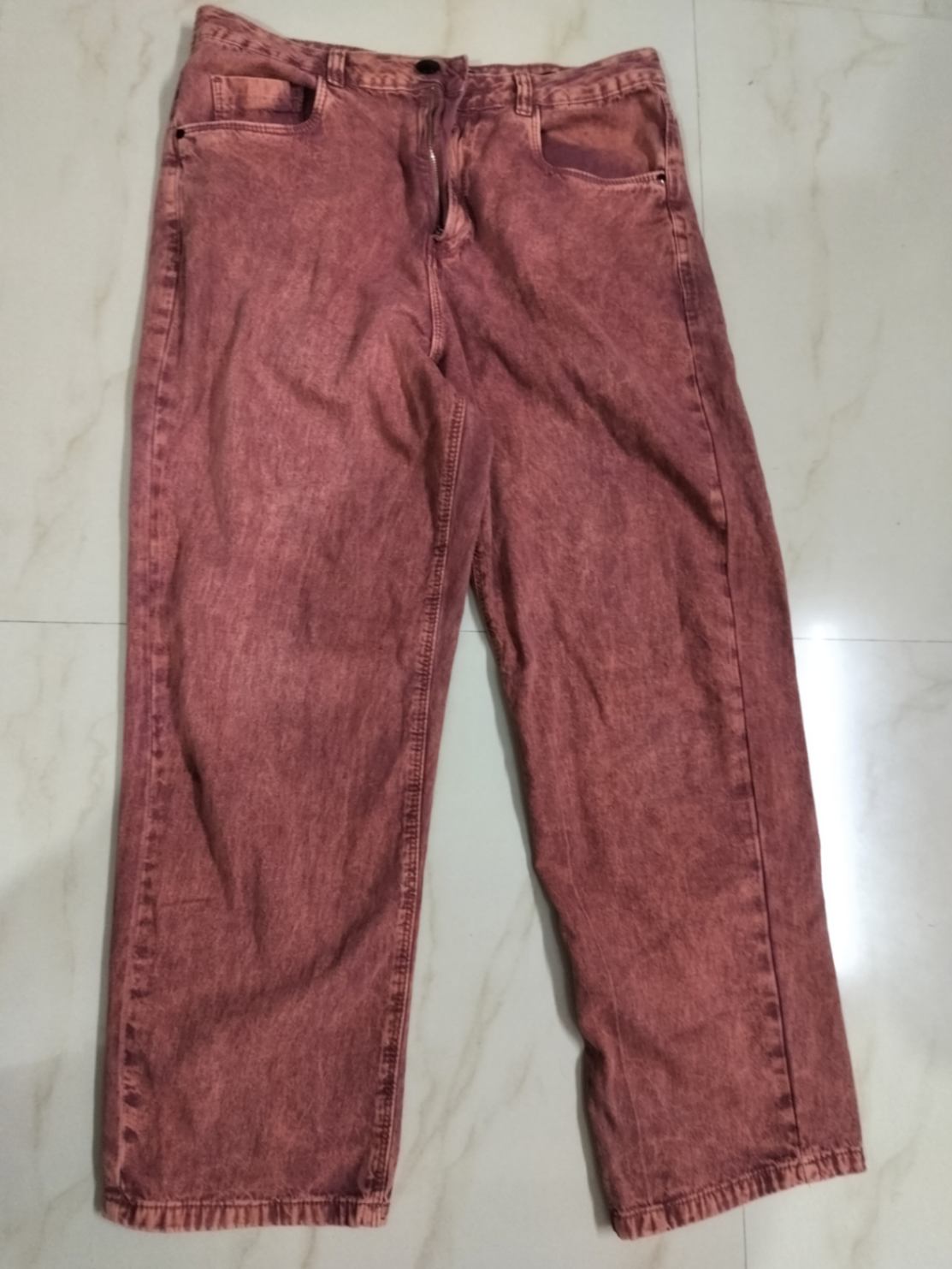 Maroon Colour Denim — pre-loved Bottoms on Slayyitt
