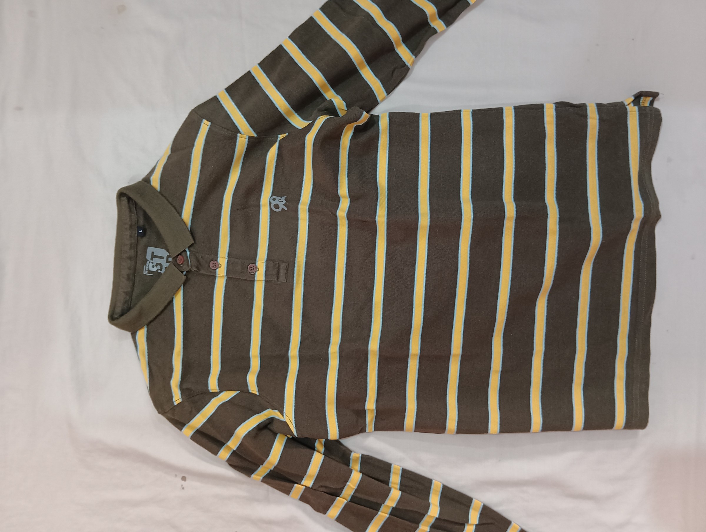Men's Striped Casual Polo T-Shirts - Combo of 2 (New) — pre-loved Tops on Slayyitt
