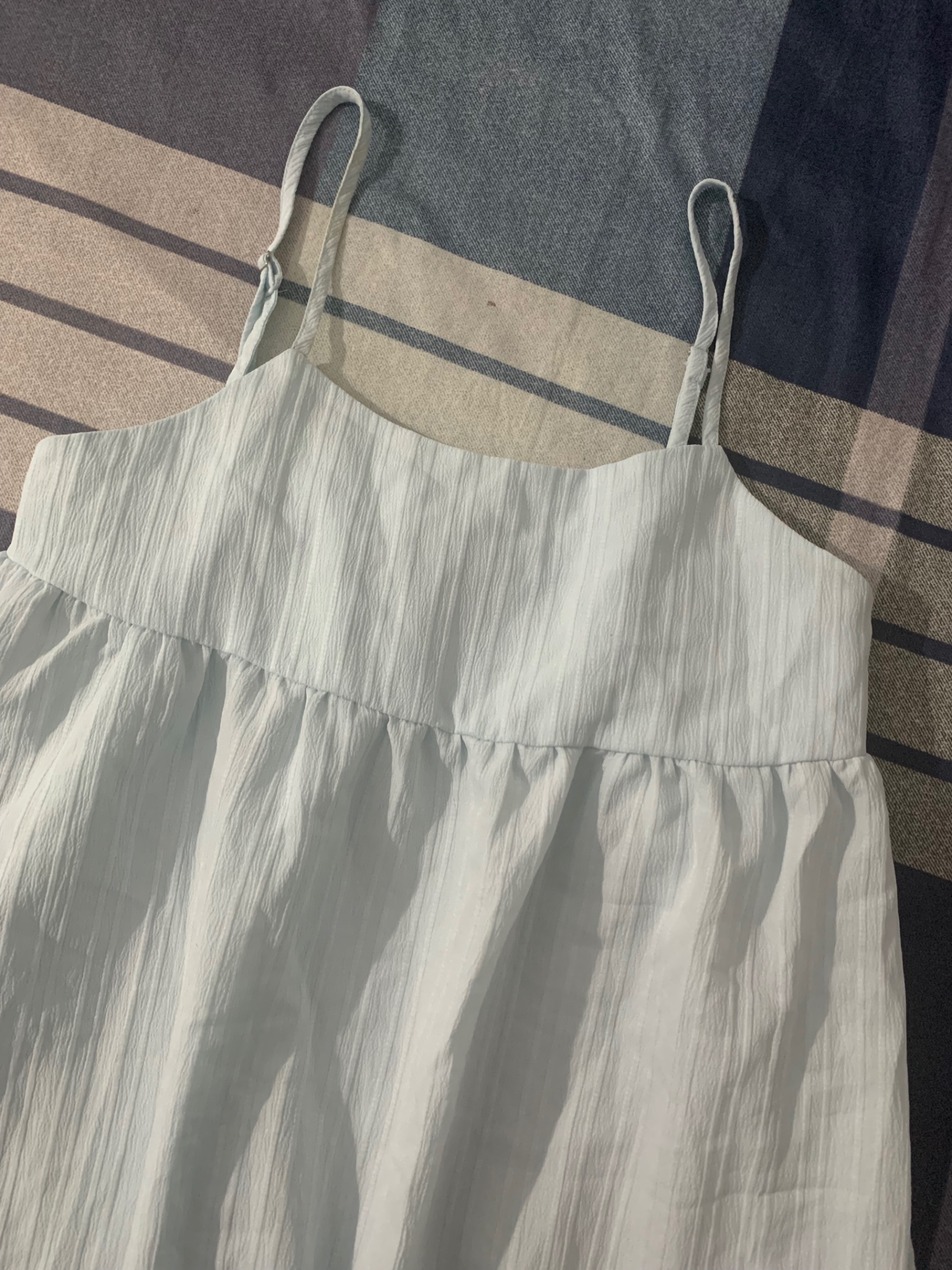 Strap sleeve powder blue polystyr dress for women — pre-loved Dresses & One-Pieces on Slayyitt