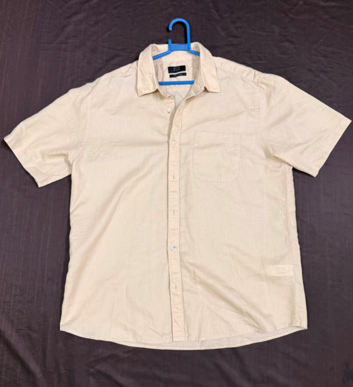 Westside WES Relaxed Fit Linen Blend Shirt – Cream | Size L — pre-loved Tops on Slayyitt