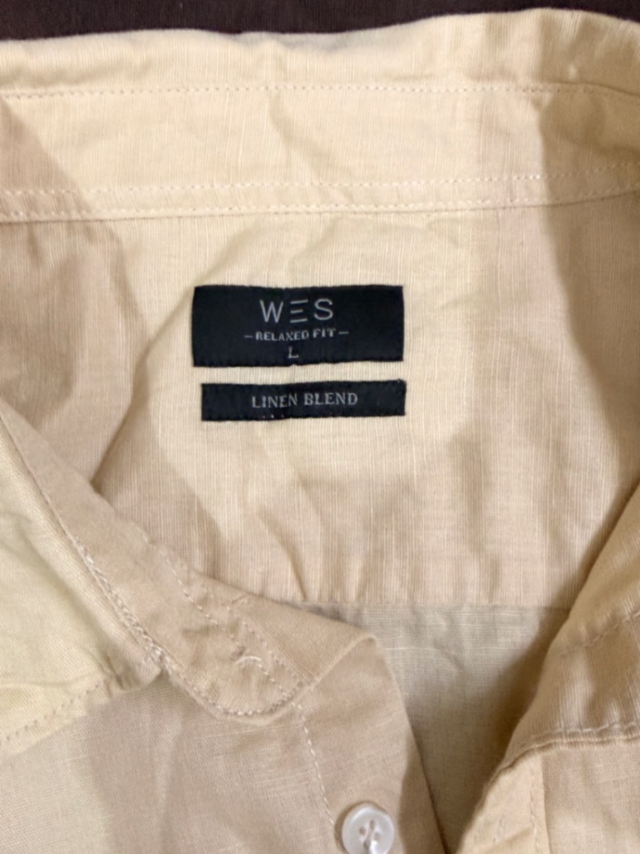 Westside WES Relaxed Fit Linen Blend Shirt – Cream | Size L — pre-loved Tops on Slayyitt