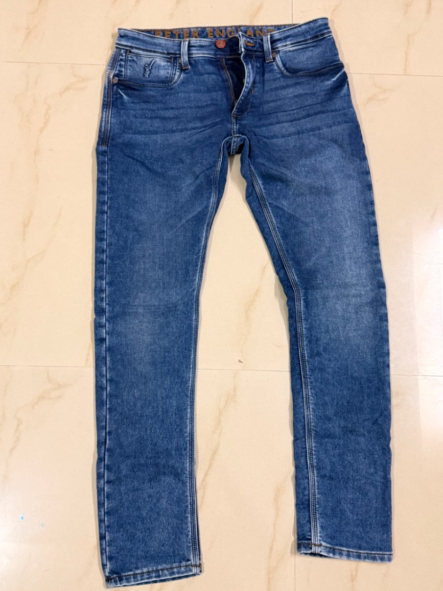 Peter England Regular Fit Blue Jeans – Waist 32 | Brand New — pre-loved Bottoms on Slayyitt