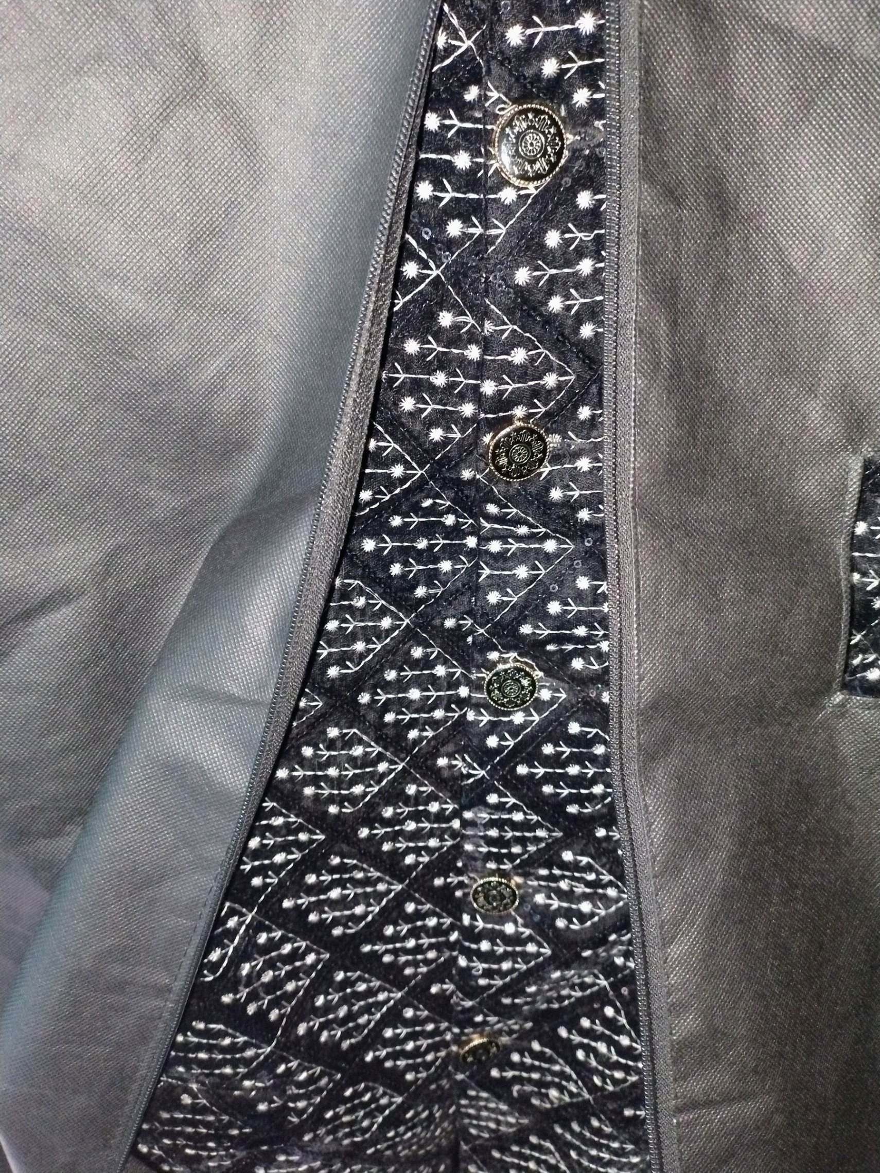 black embroidery design jecket — pre-loved Indian Festival & Wedding Wear on Slayyitt