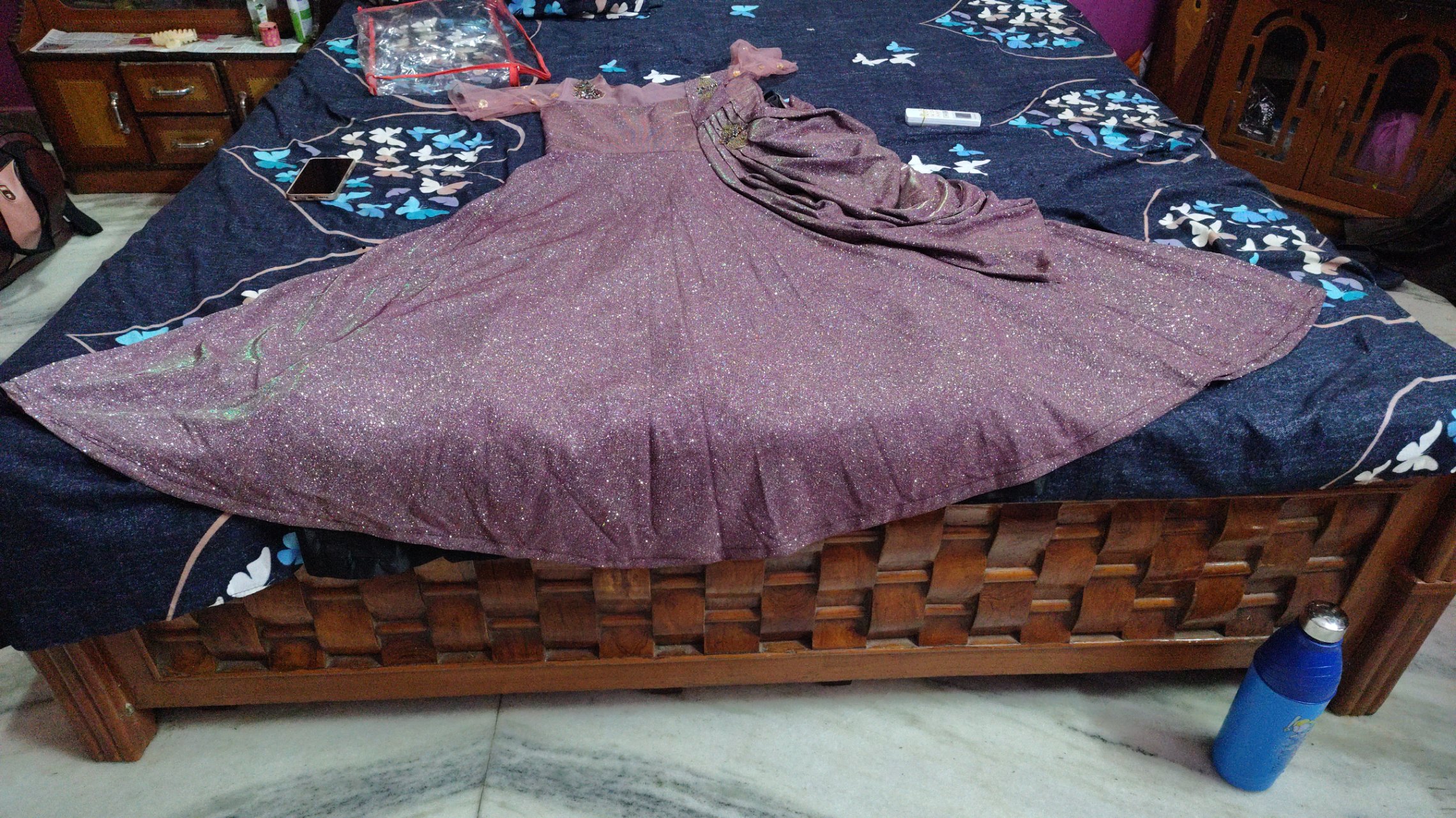 Heavy gown for elegant functions ( jhilmil ) — pre-loved Indian Festival & Wedding Wear on Slayyitt