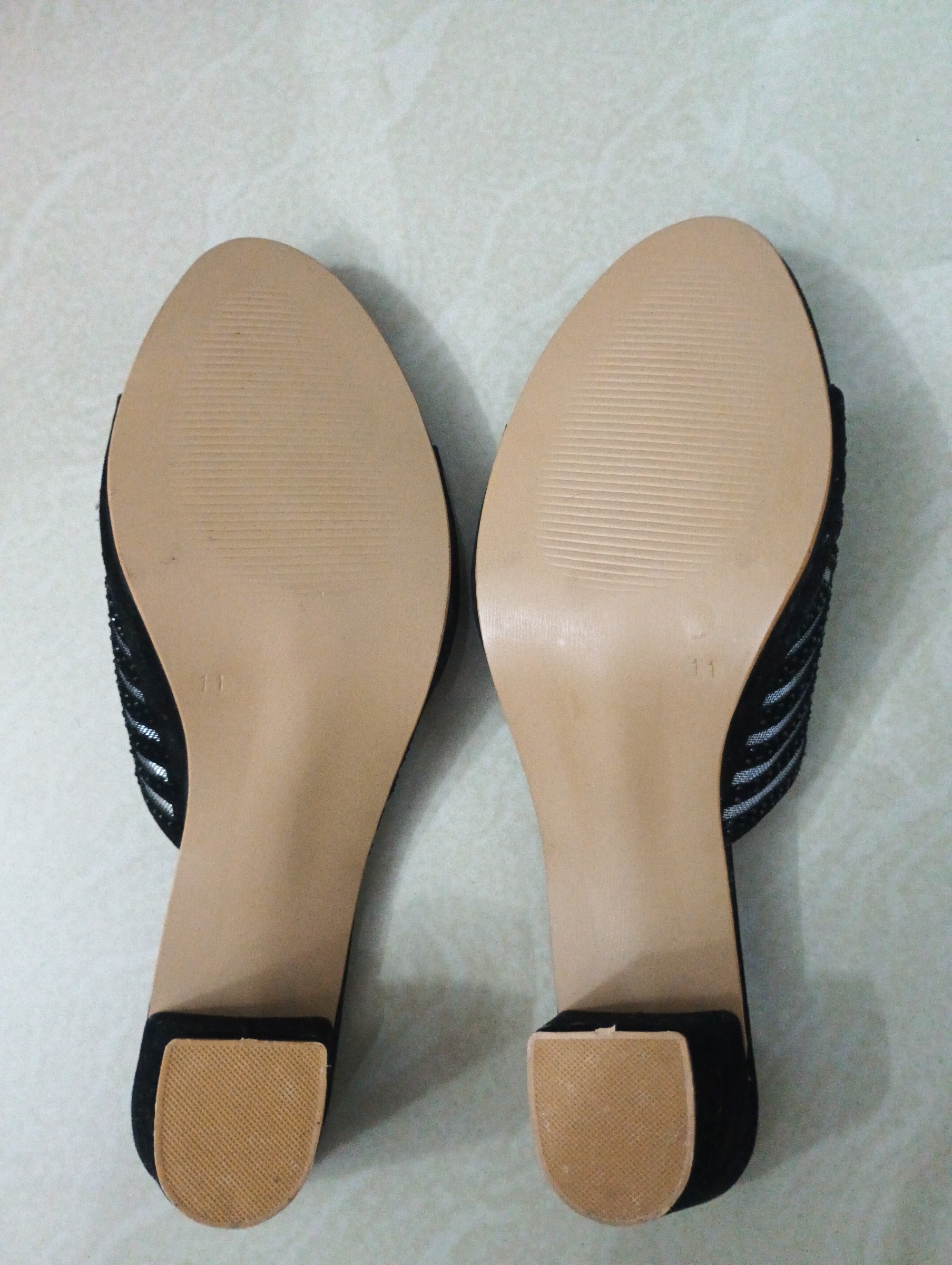 Black Embroidered heels- brnd new — pre-loved Footwear on Slayyitt