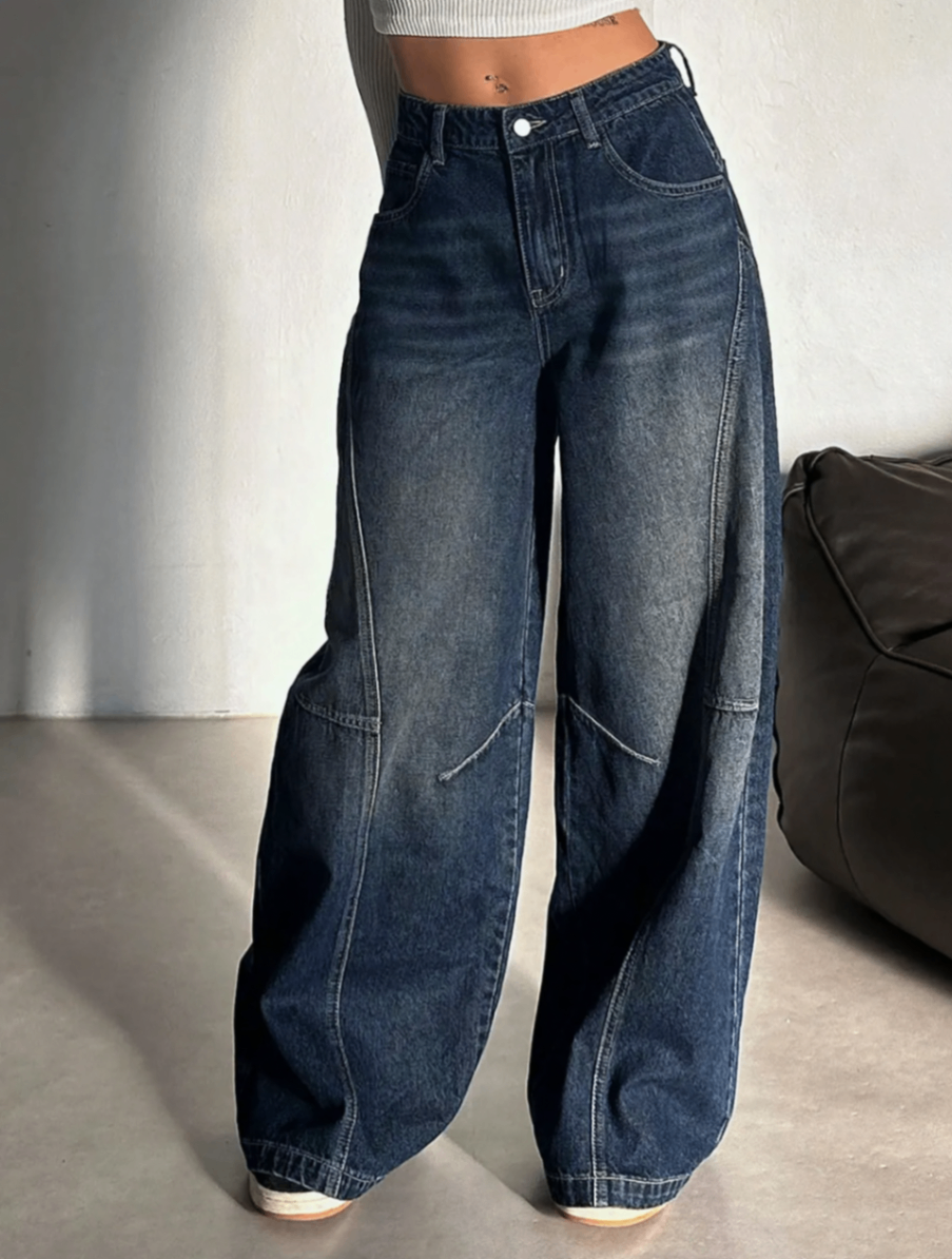 Navy blue y2k denim — pre-loved Bottoms on Slayyitt