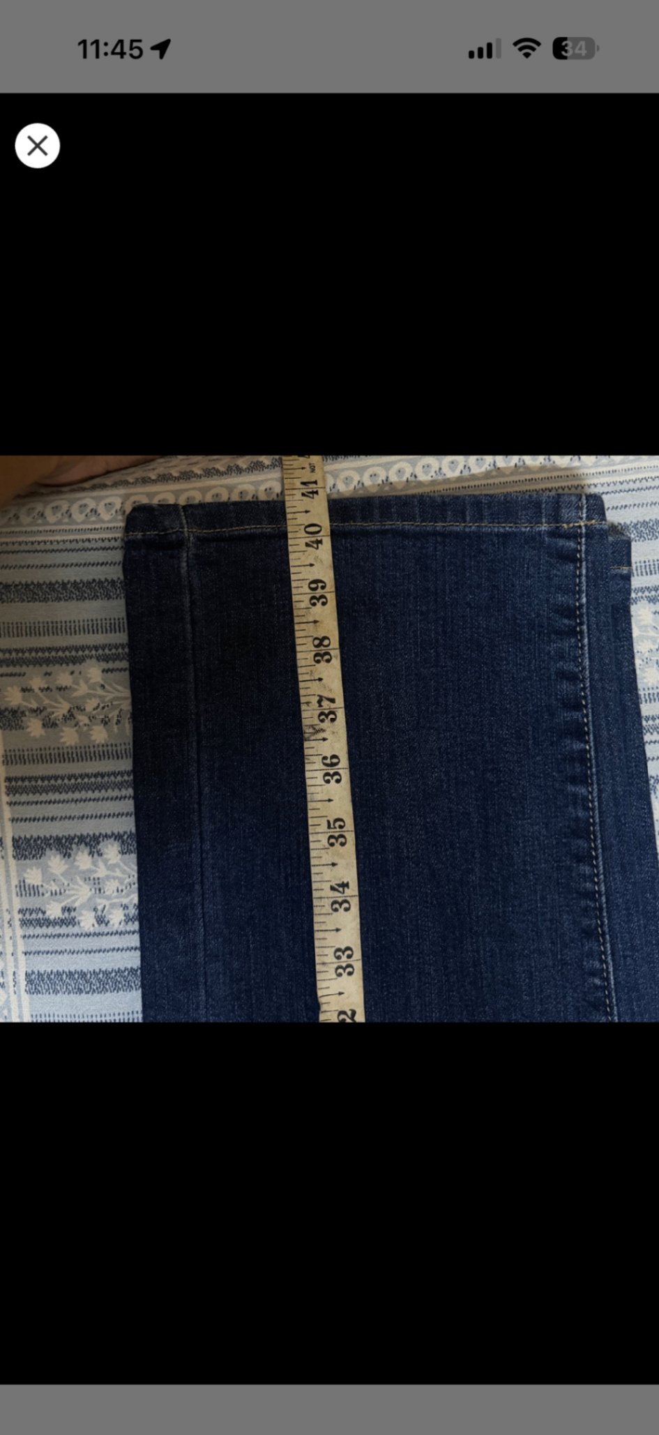 Blue denim straight fit — pre-loved Bottoms on Slayyitt