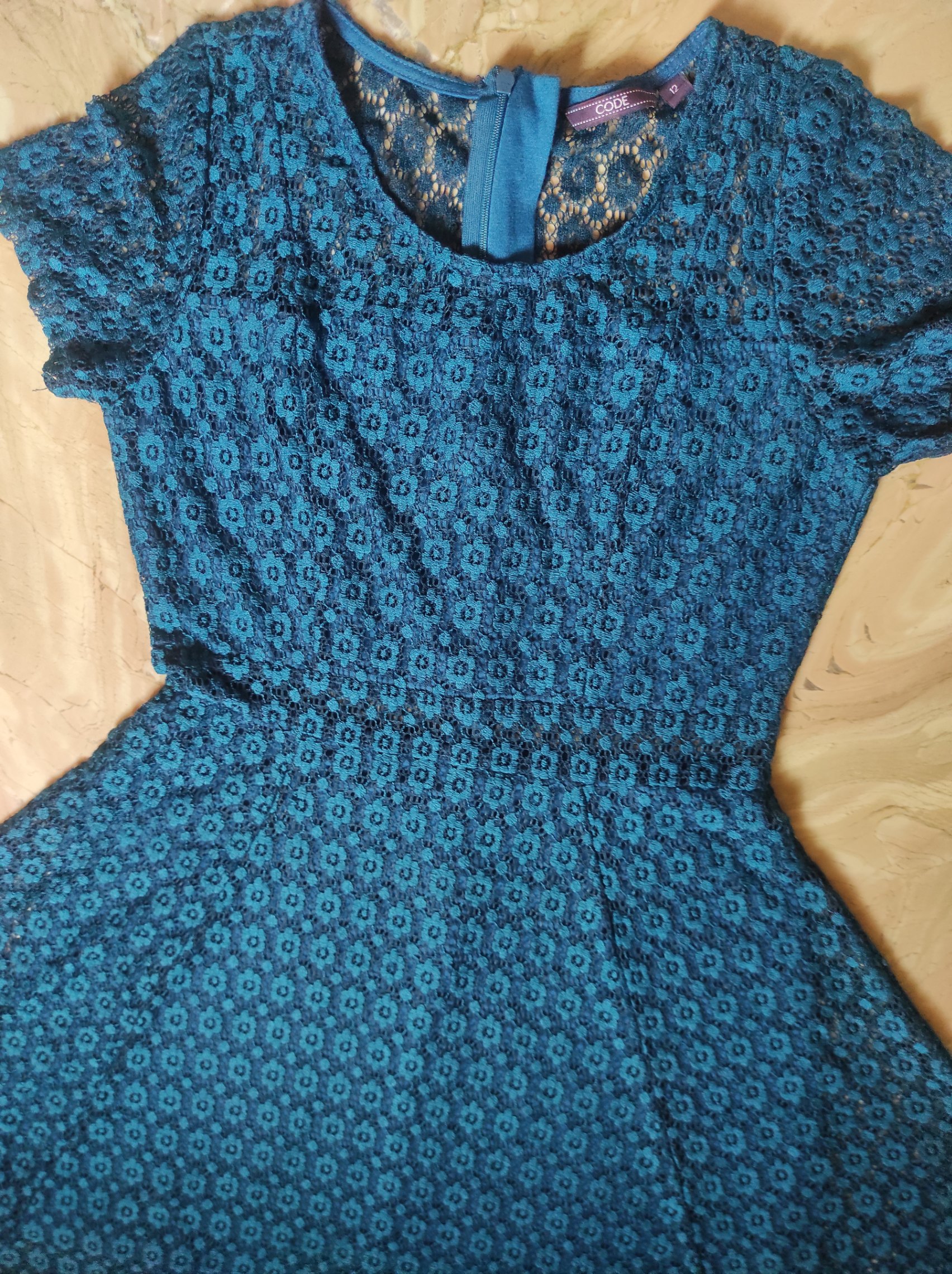 Blue Sheer Sleeve Mini Dress — pre-loved Dresses & One-Pieces on Slayyitt