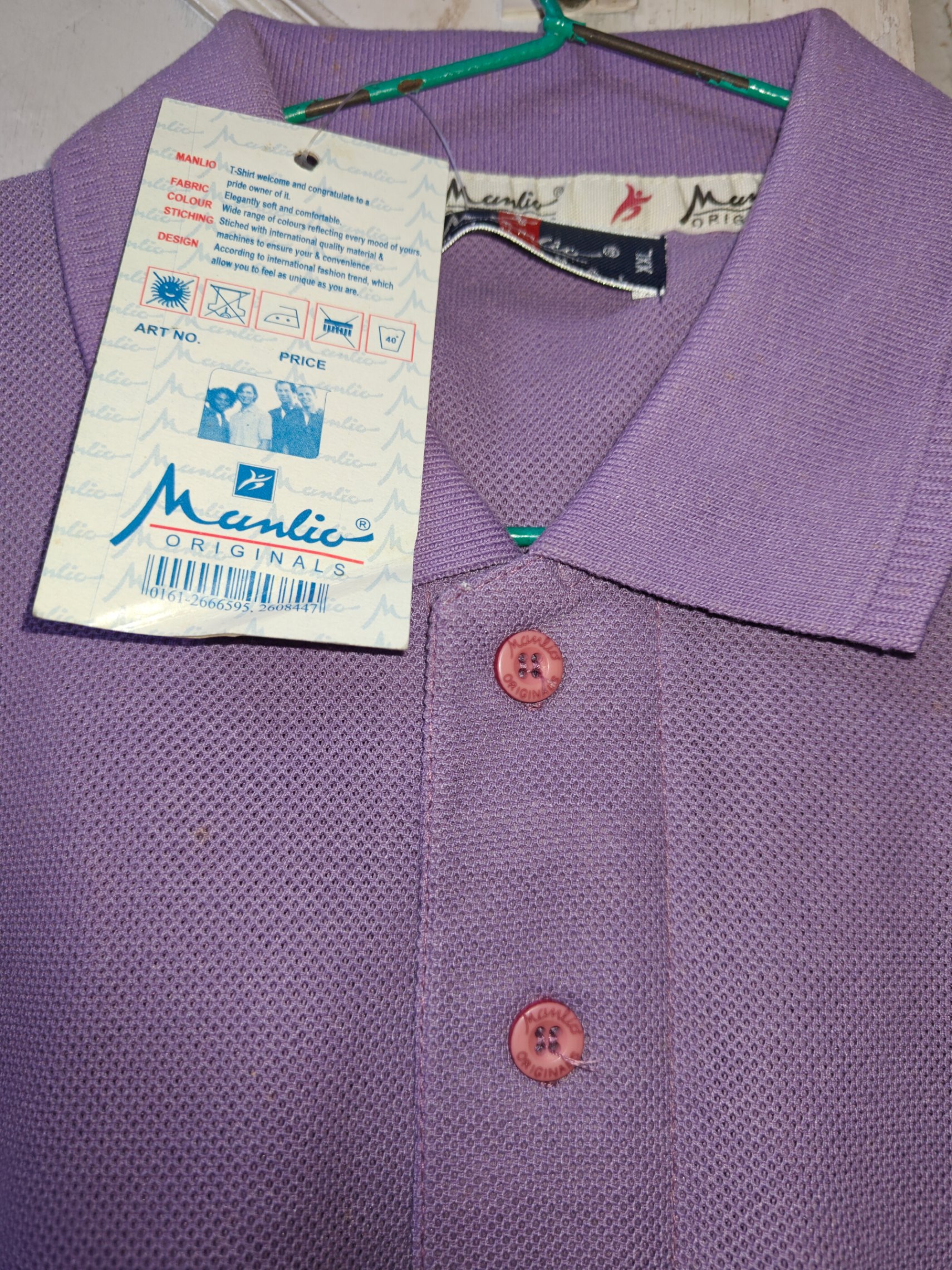 Brand New Mens Lavender Polo Neck Tshirt — pre-loved Tops on Slayyitt