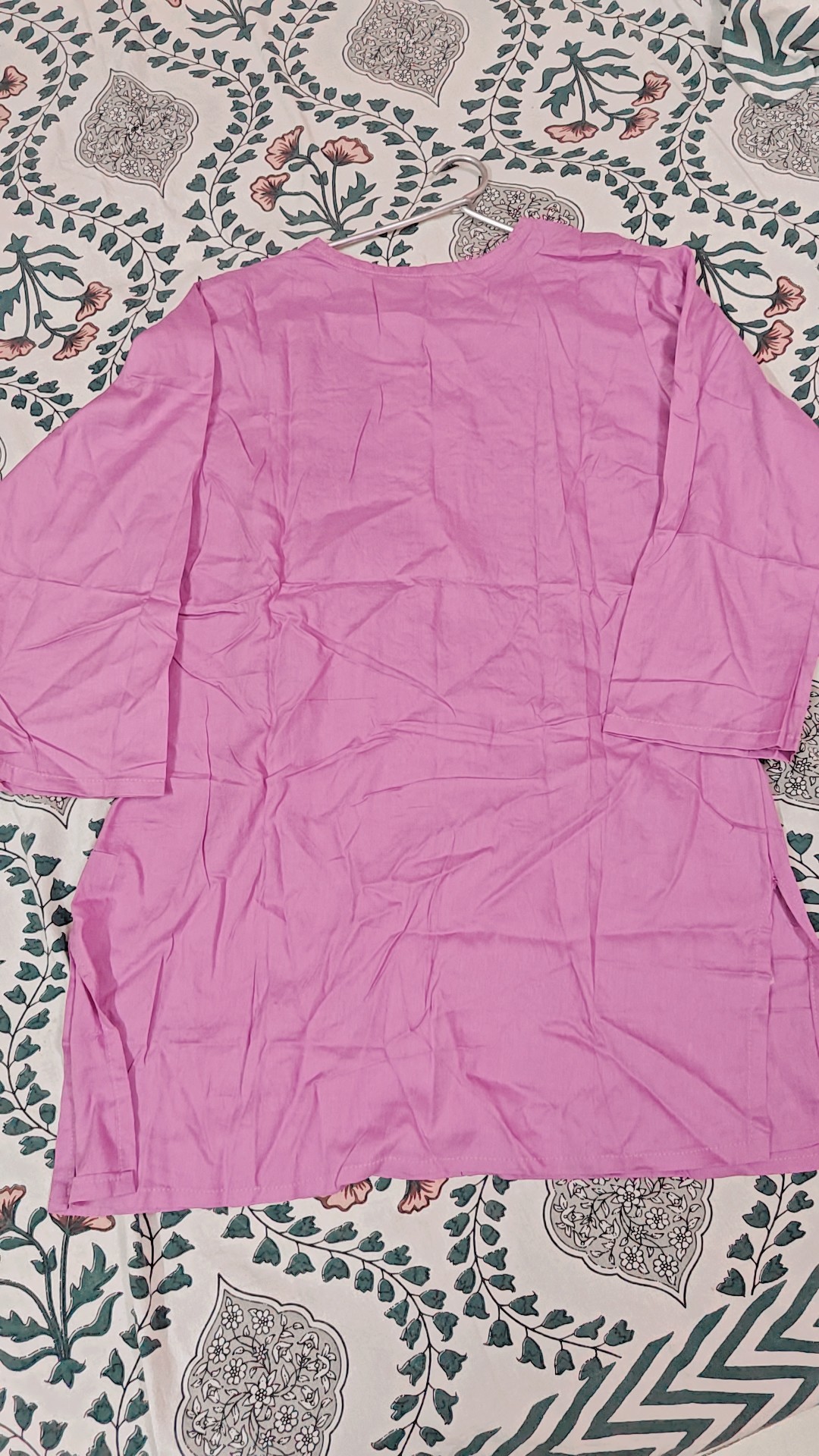 Lucknow Chikankari Embroidery Lavender Kurta — pre-loved Ethnic Wear on Slayyitt