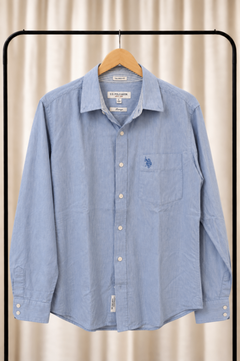 USPA Assn Light Blue Men's Shirt — pre-loved Tops on Slayyitt