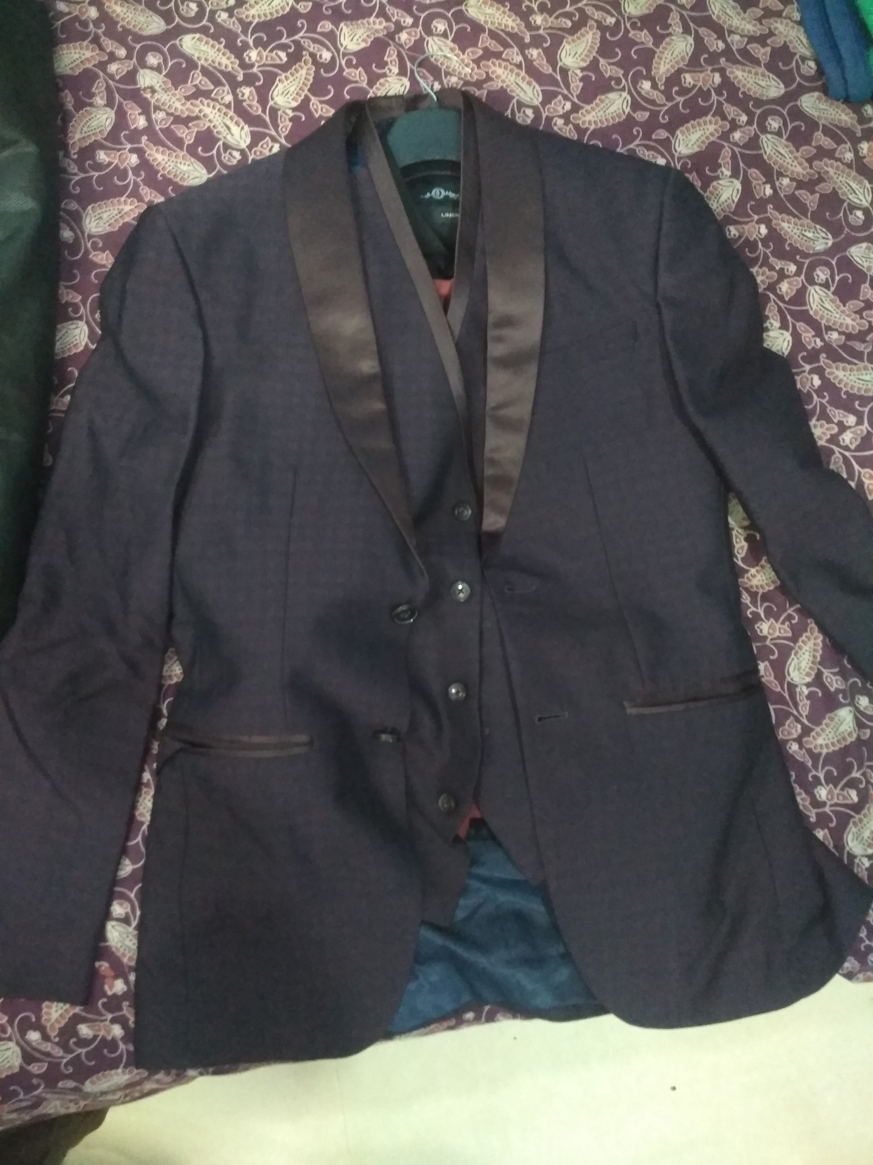 Louis Philippe Original 3-Piece Formal Suit (Blazer + Waistcoat + Trousers) — pre-loved Indian Festival & Wedding Wear on Slayyitt