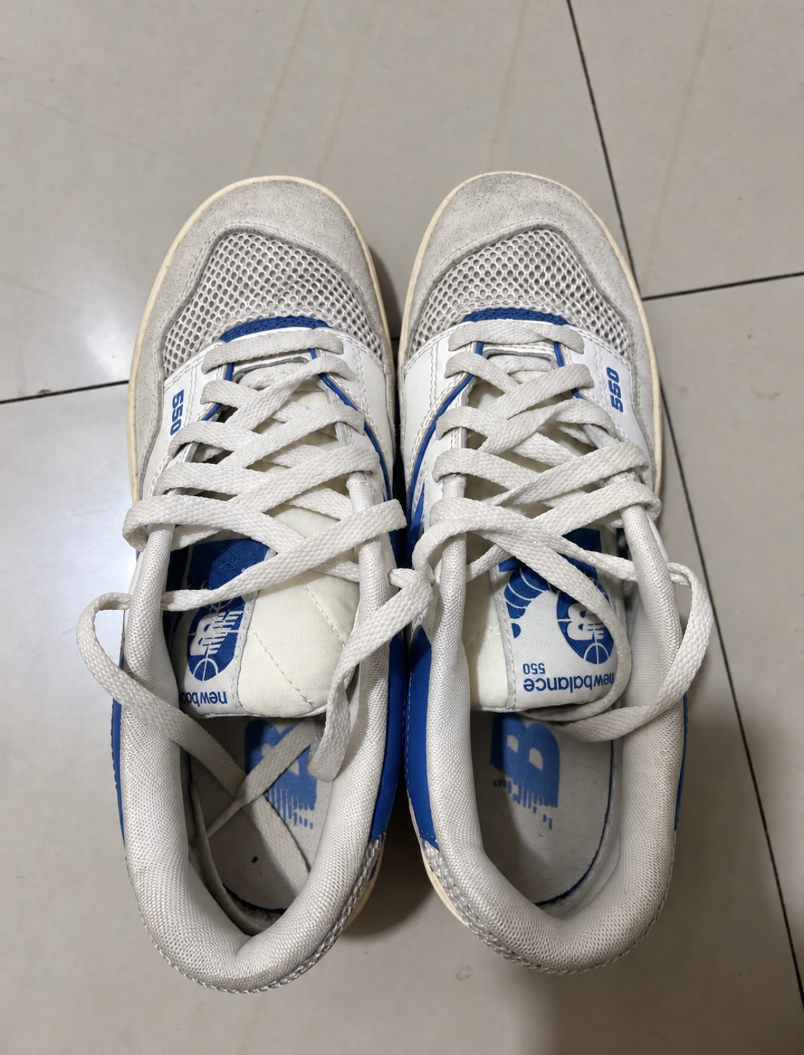 NEW BALANCE 550 WHITE/BLUE — pre-loved Footwear on Slayyitt